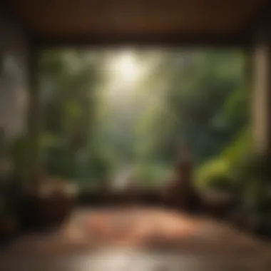 Nurturing the Soul: A Cozy Meditation Sanctuary Cozy meditation space surrounded by nature