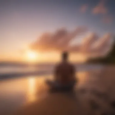 Embracing the Sunset: Reflection and Growth Sunset view from a meditation retreat overlooking the ocean