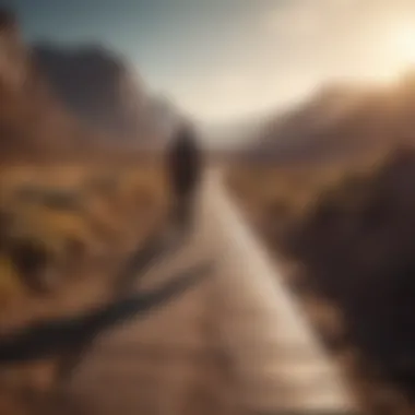 Journey to Potential A pathway leading towards a horizon filled with opportunities and potential.