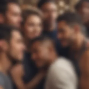 Embracing Diversity in LGBT Support Groups Artistic depiction of a diverse group sharing experiences in LGBT support group