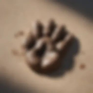 Symbolic representation of a pet's paw print as a reminder of love and companionship