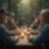 Veteran support group meeting in peaceful setting