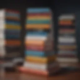 A stack of diverse self-help books
