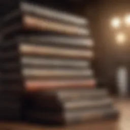 Books stacked with motivational quotes