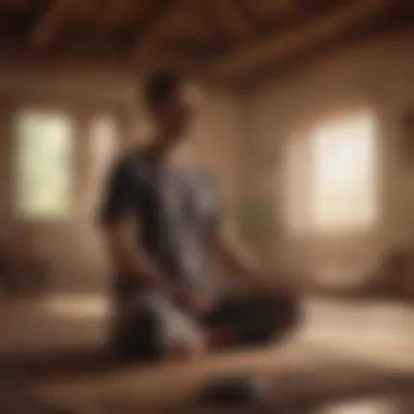 Finding Inner Peace through Meditation Meditation session during a retreat