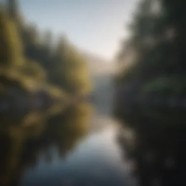 A Serene Escape for Reflection Serene landscape at a self-help retreat