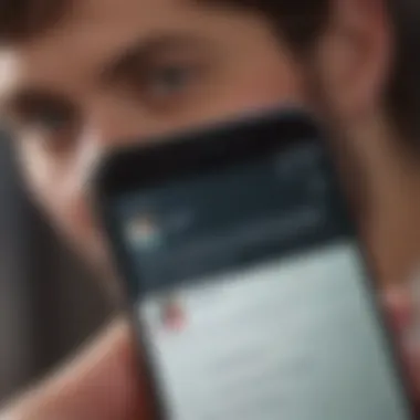 A close-up of a suspicious text on a smartphone