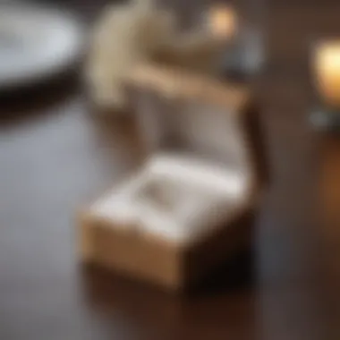Symbols of Trust An empty wedding ring box on a table