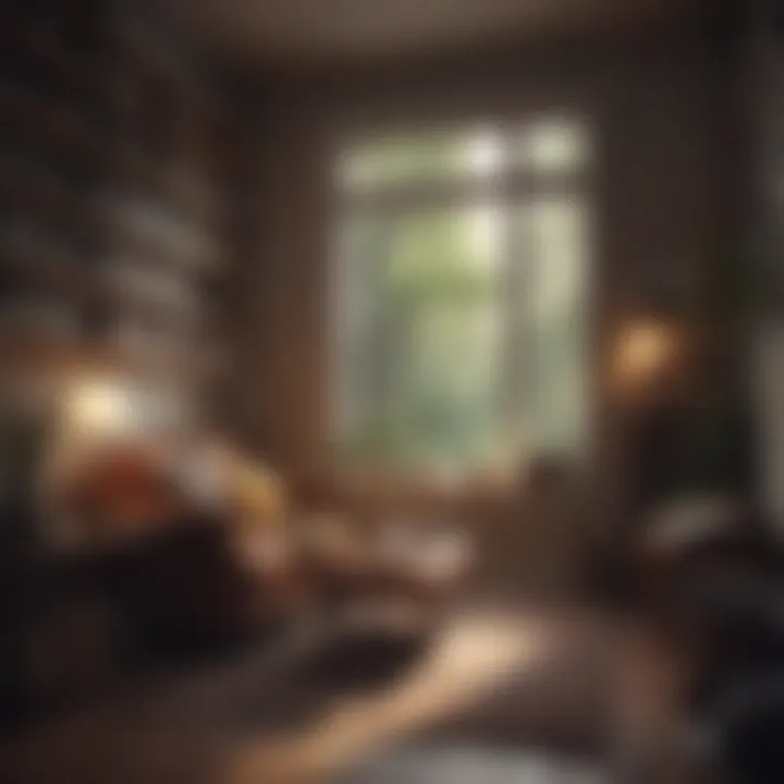 A cozy reading nook with books and a cup of tea