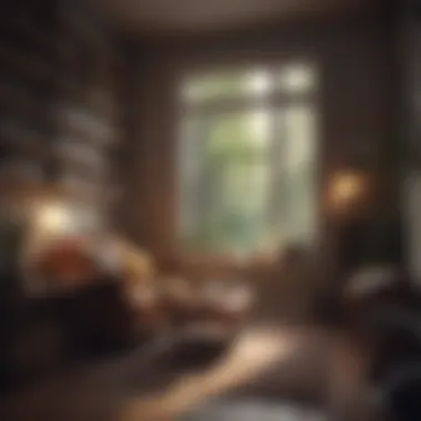 A cozy reading nook with books and a cup of tea A cozy reading nook with books and a cup of tea