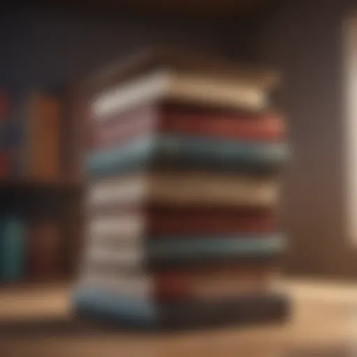 A stack of influential books