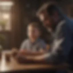 A group of fathers sharing experiences in a supportive setting