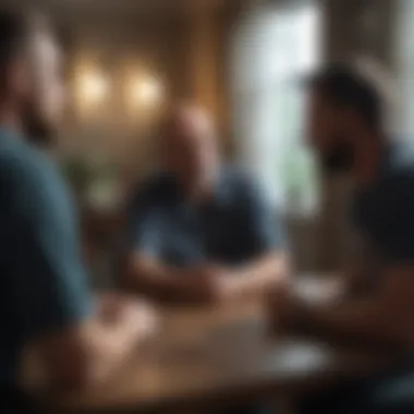 Peer Support in Veteran PTSD Group Veteran discussing PTSD in group therapy