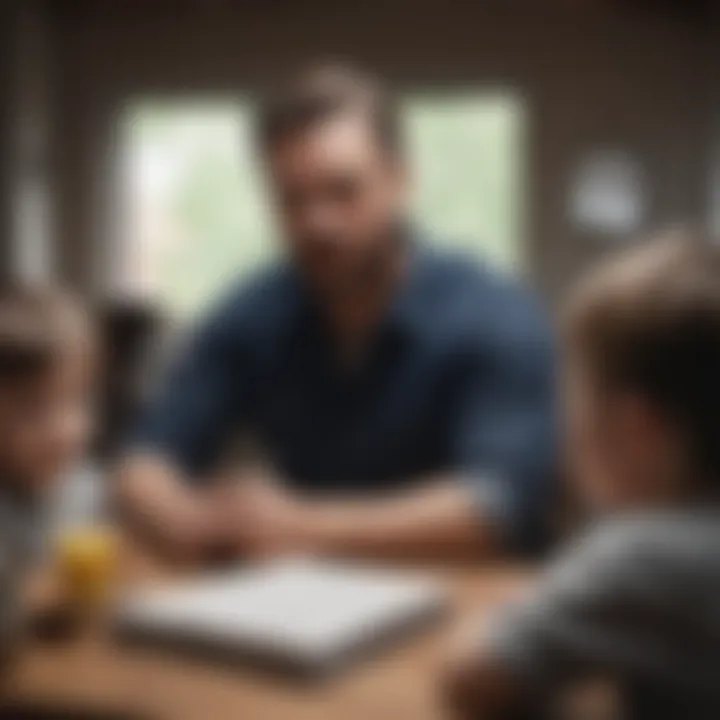 Father attending a parenting workshop