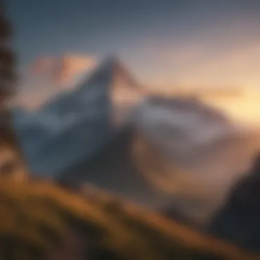 Majestic Mountain Peak at Sunrise