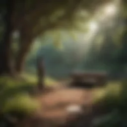 A serene nature scene symbolizing healing