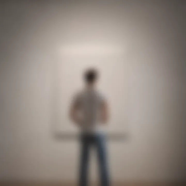 A person looking at a blank canvas symbolizing a fresh start