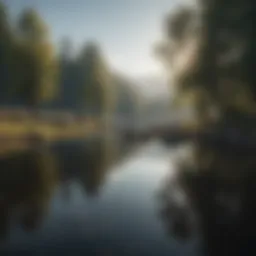 A serene landscape representing calmness and reflection