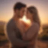 Couple Embracing in Sunset