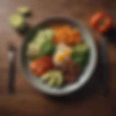 Nutrient-Rich Diet Plate Healthy and nutritious meal plate for weight loss