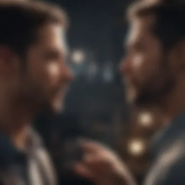 Two individuals engaged in a meaningful conversation