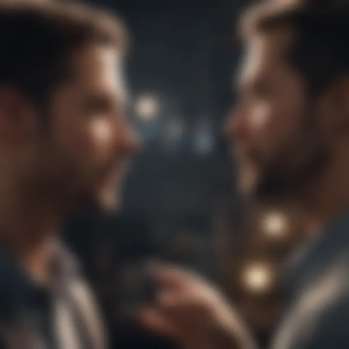 Two individuals engaged in a meaningful conversation