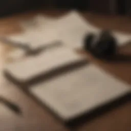 A detective's notepad with clues about infidelity