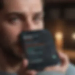 A close-up of a smartphone displaying a suspicious text conversation
