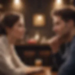 A couple engaged in deep conversation