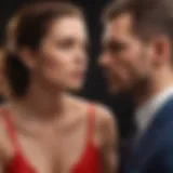 Subtle body language indicating distance