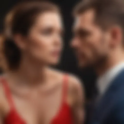 Subtle body language indicating distance