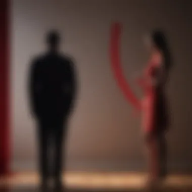 Identifying Hidden Signs of Infidelity A shadowy figure representing hidden behaviors