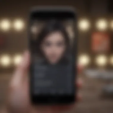 Suspicious Social Media Notifications A smartphone displaying suspicious social media notifications