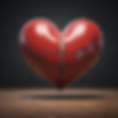 Symbolizing Trust Issues in Relationships A fragmented heart symbolizing trust issues.
