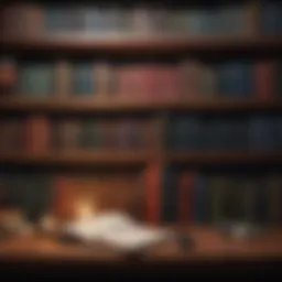 Illuminated Bookshelf of Personal Development Books