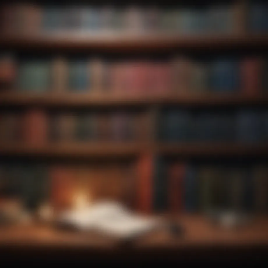 Illuminated Bookshelf of Personal Development Books