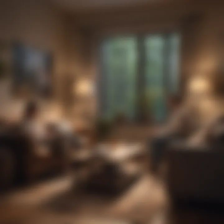 A couple engaged in a deep conversation in a cozy living room