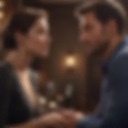 A couple engaging in a deep conversation