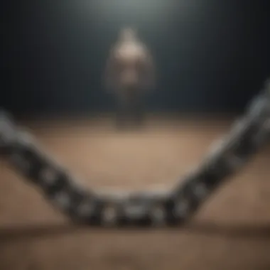 Visual metaphor of a broken chain symbolizing liberation from a toxic relationship