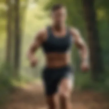 Male runner exercising outdoors for cardio and fat loss