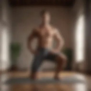 Man practicing yoga for abdominal strength