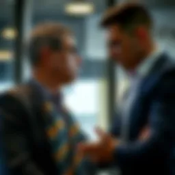 A person engaging in a thoughtful discussion with a colleague