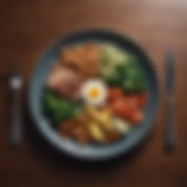 Balanced Meals for Optimal Health A balanced meal plate showcasing healthy portion sizes
