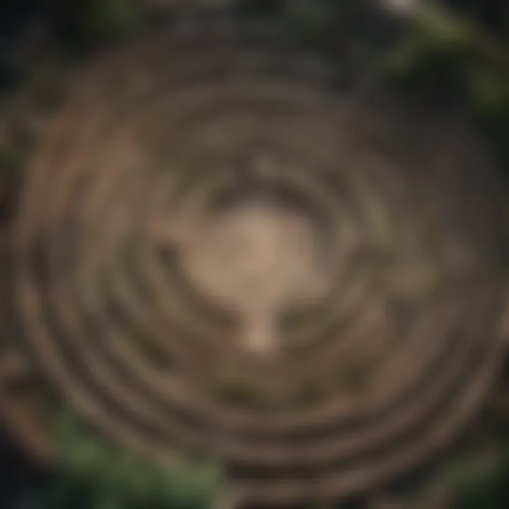 Illustration of a labyrinth symbolizing personal growth journey