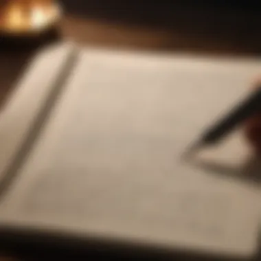 Writing for Healing A journal with a pen resting on a page filled with thoughts