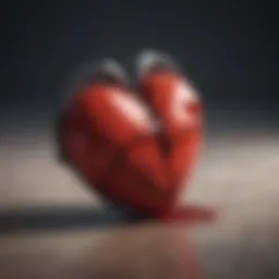 A broken heart symbolizing emotional pain