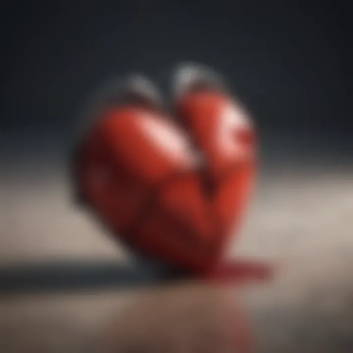 A broken heart symbolizing emotional pain