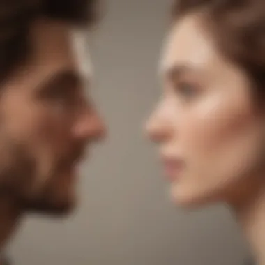 Healthy vs. Unhealthy Relationships Conceptual image showing the contrast between healthy and unhealthy relationships
