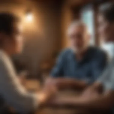 Finding Solace Caregiver finding solace in a group setting