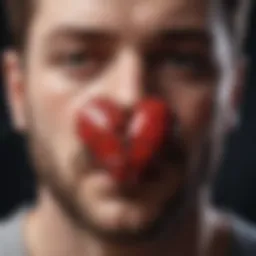 Illustration of a shattered heart symbolizing emotional turmoil